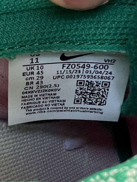Оригінальні кросівки Nike Dunk Low Se Green/Pink 45р.29см.