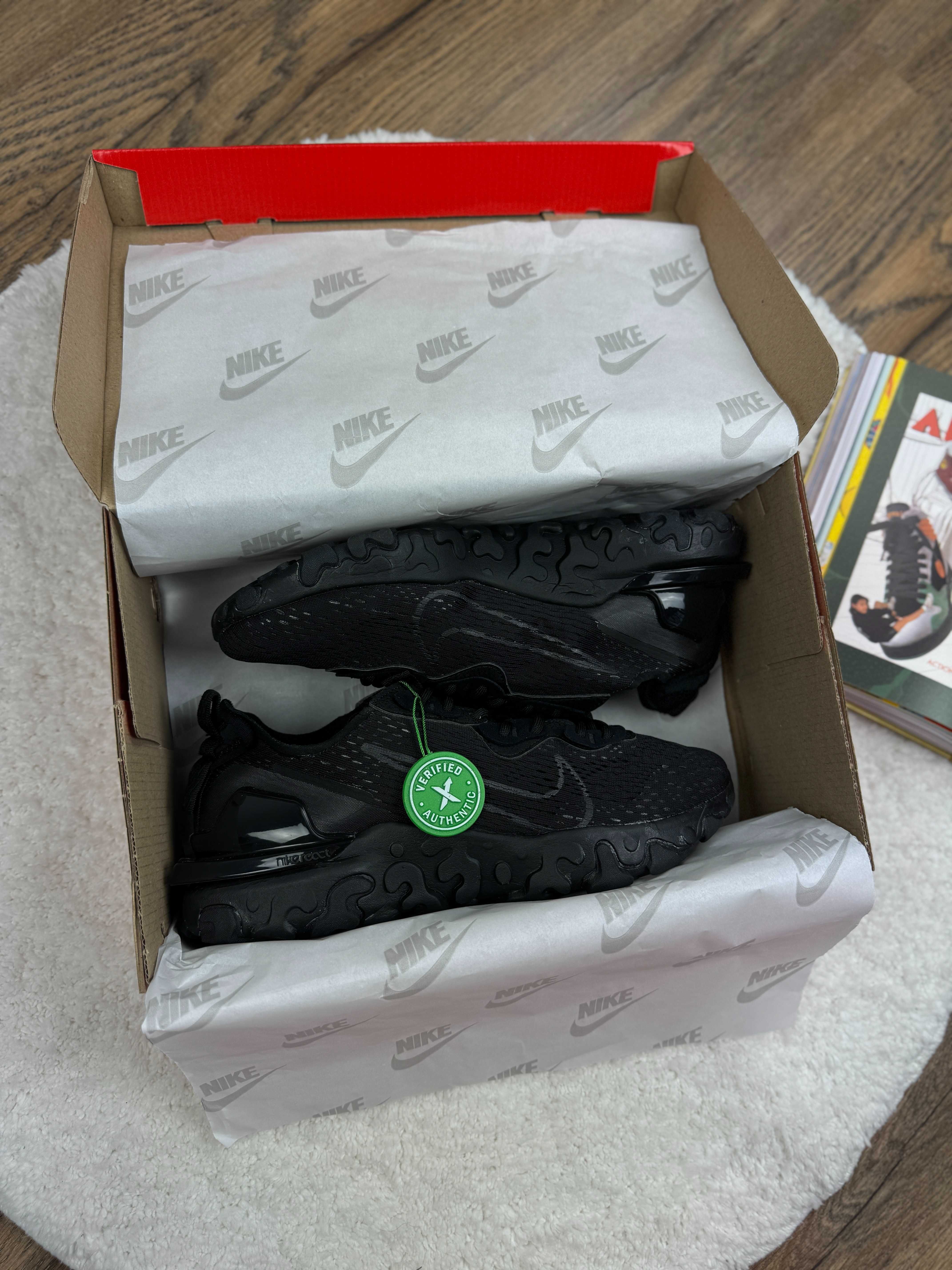 ‼️ Кросівки Nike React Vision Triple Black