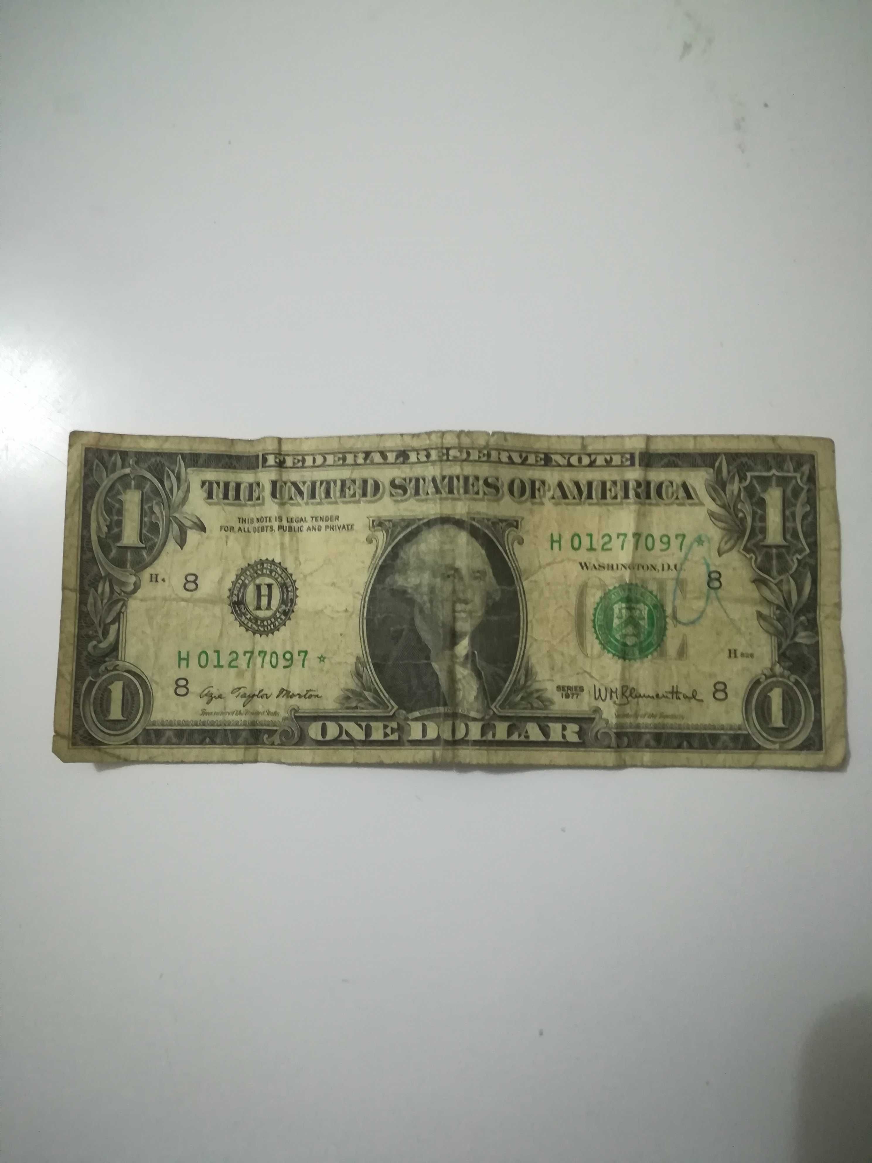 Nota de 1 dólar americano 1977