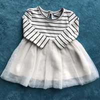 Sukienka tiulowa niemowlęca kremowa rozmiar 62