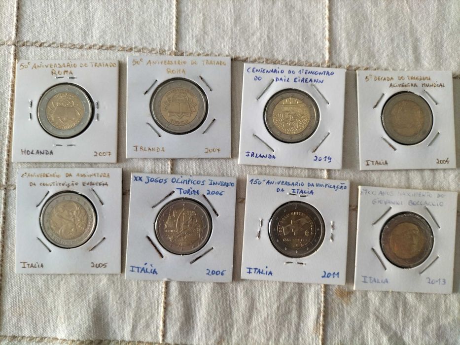 63 moedas de 2 euros todas diferentes