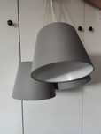 Lampa wisząca IKEA 3 kloszowa szara