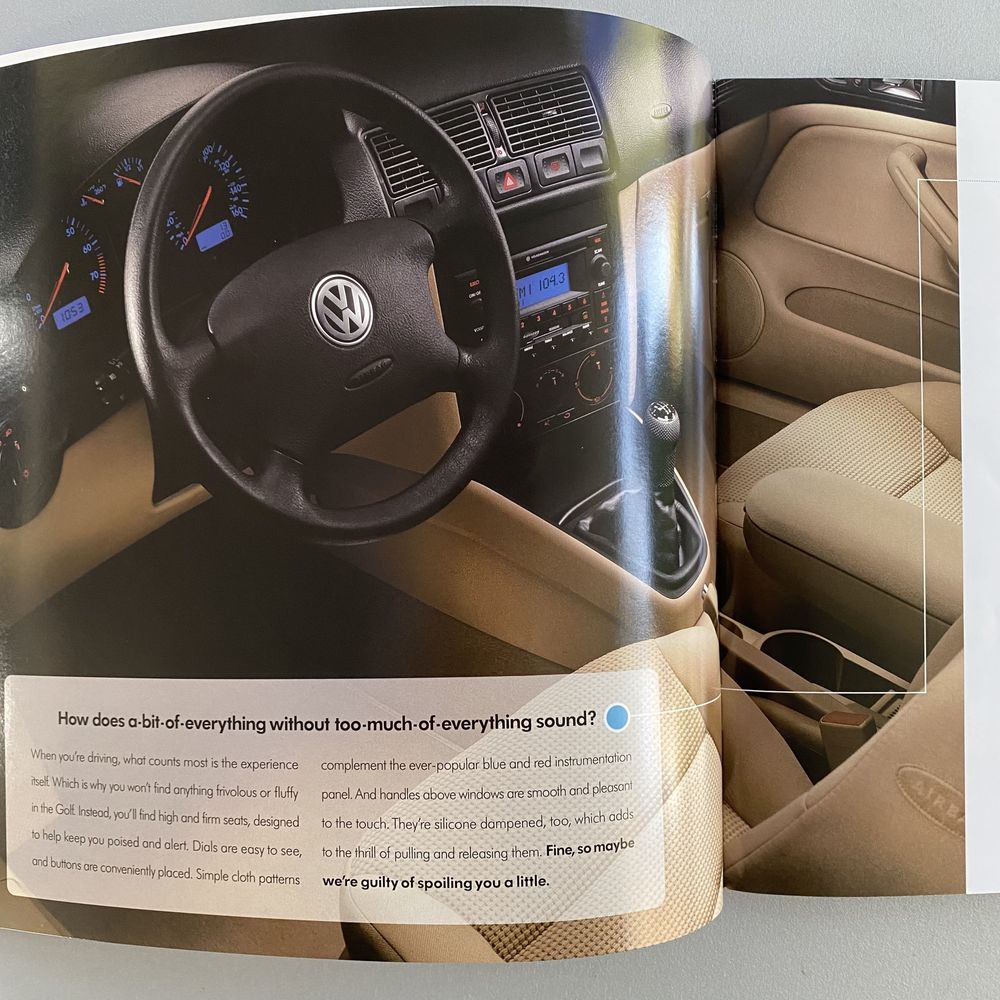Рекламный журнал Брошюра VW Golf