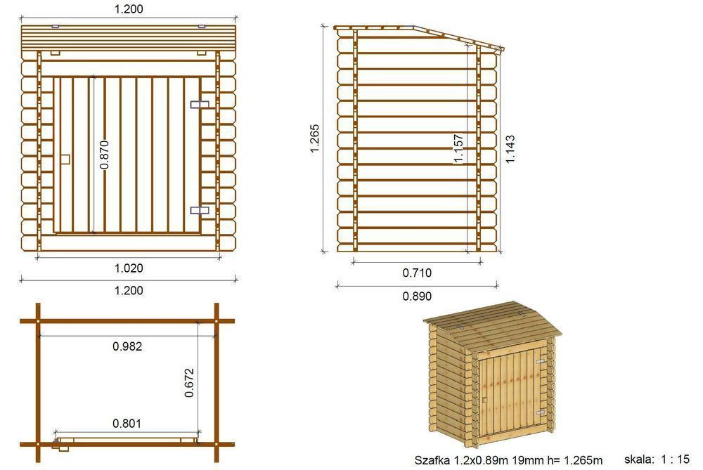 Basen ogrodowy drewniany 6,5m x 4,4m x H.1,45m BAS552OSP