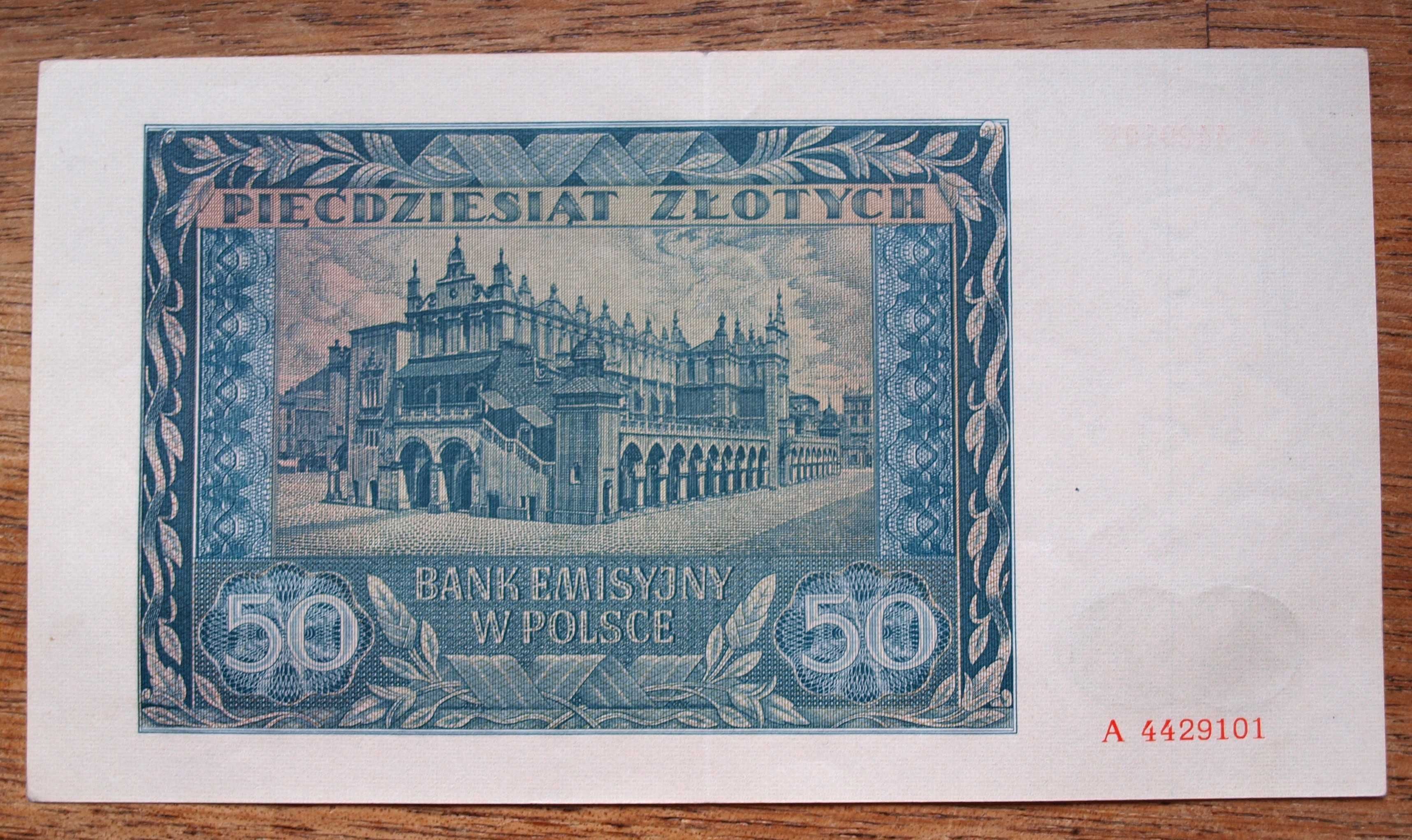 Banknot 50 zł 1941r. - stan II
