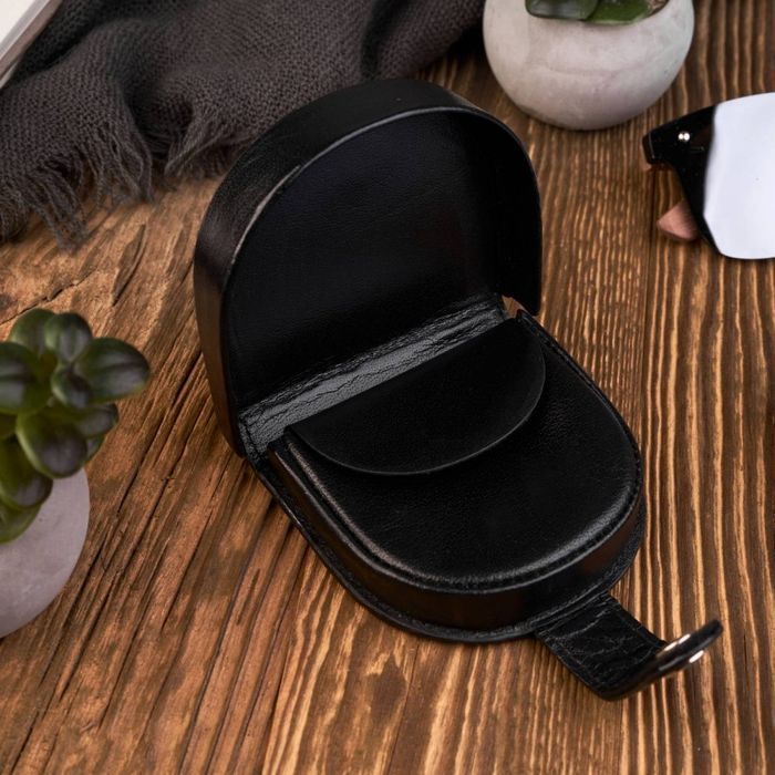 Skórzany portfel bilonówka podkówka na zatrzask Paolo Peruzzi T-50-BL