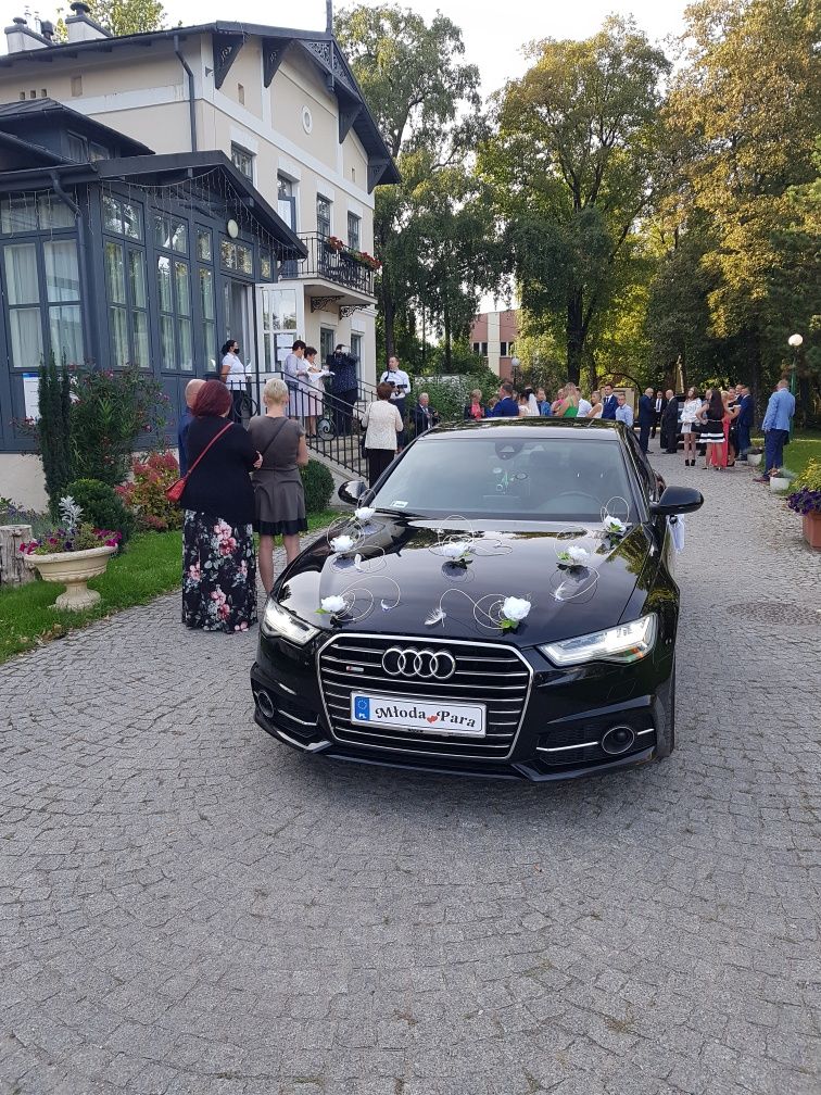 Auto do ślubu Samochód na wesele Audi A 6 c7 s line matrix 2016 r.