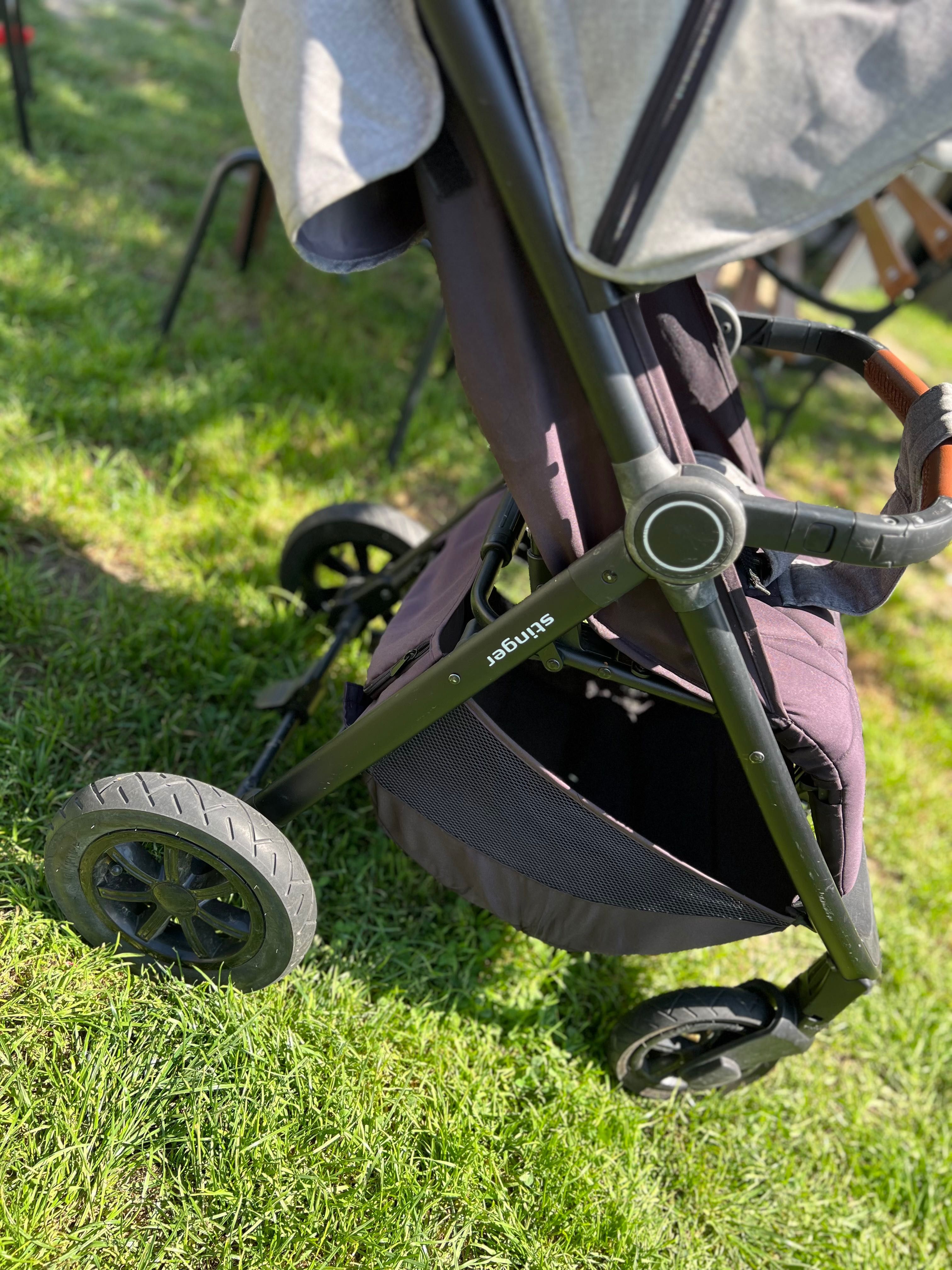 Wózek spacerowy 4Baby Stinger black grey spacerówka dziecięca