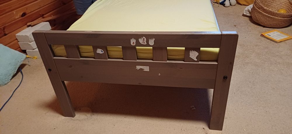 Łóżeczko dziecięce Szare Ikea 78x165 cm