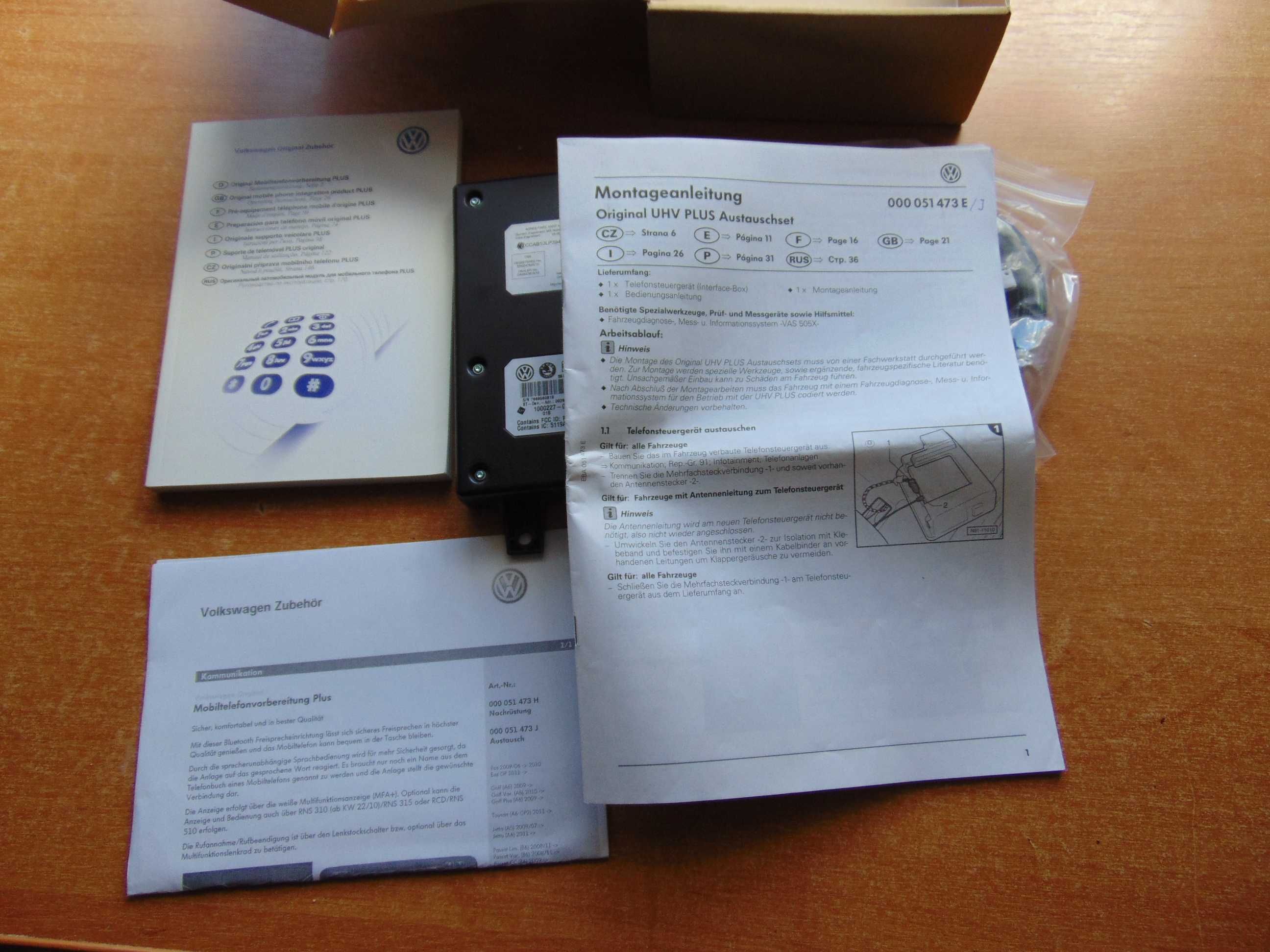 zestaw głośnomówiący bluetooth vw seat skoda 5k0_035_730_A nowy