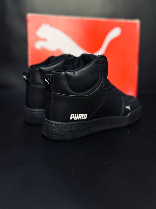 Puma кроссовки черные мужские женские/ размеры 35-41 зима