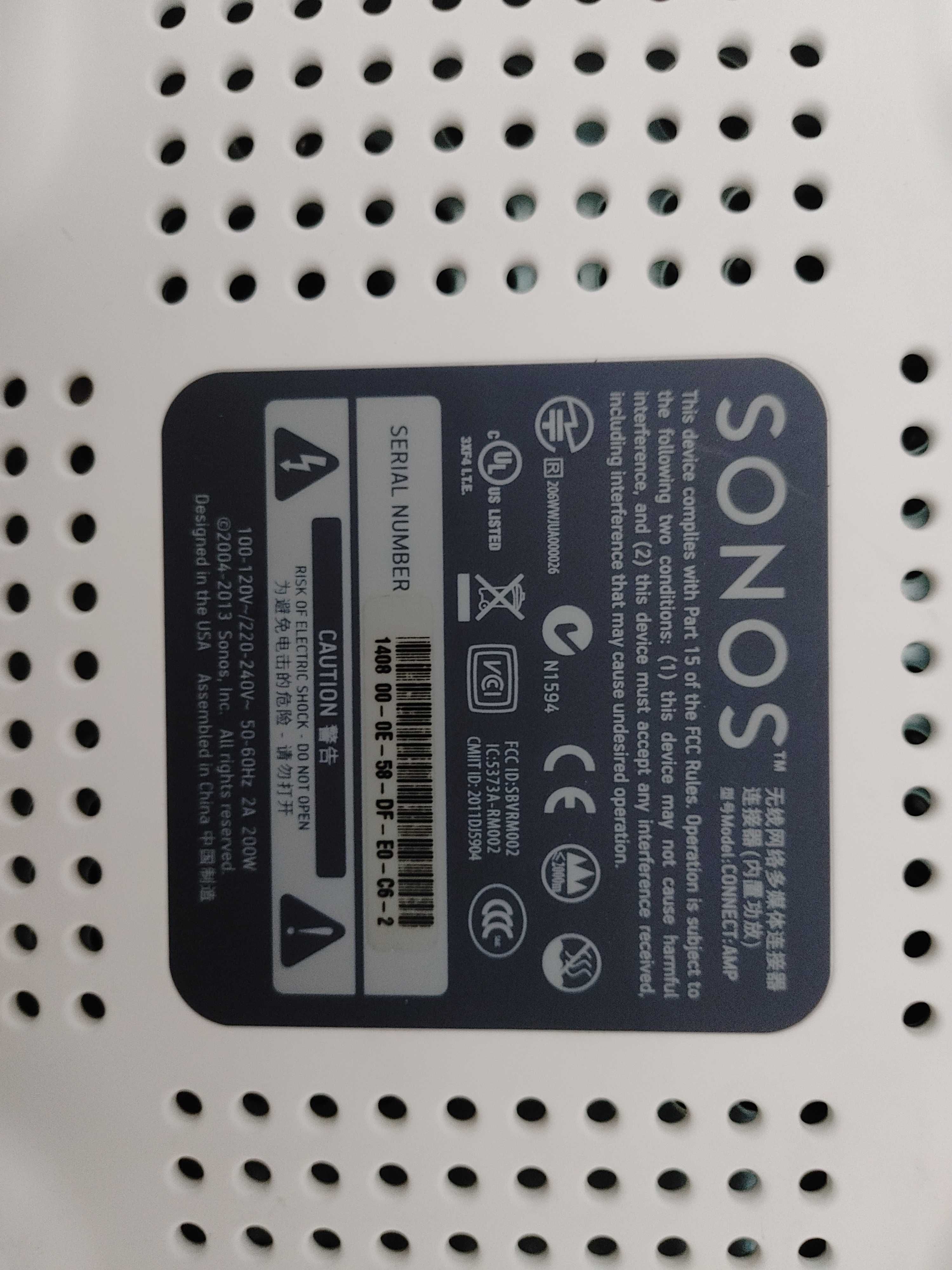 Сетевой усилитель,/плеер Sonos Connect:Amp.