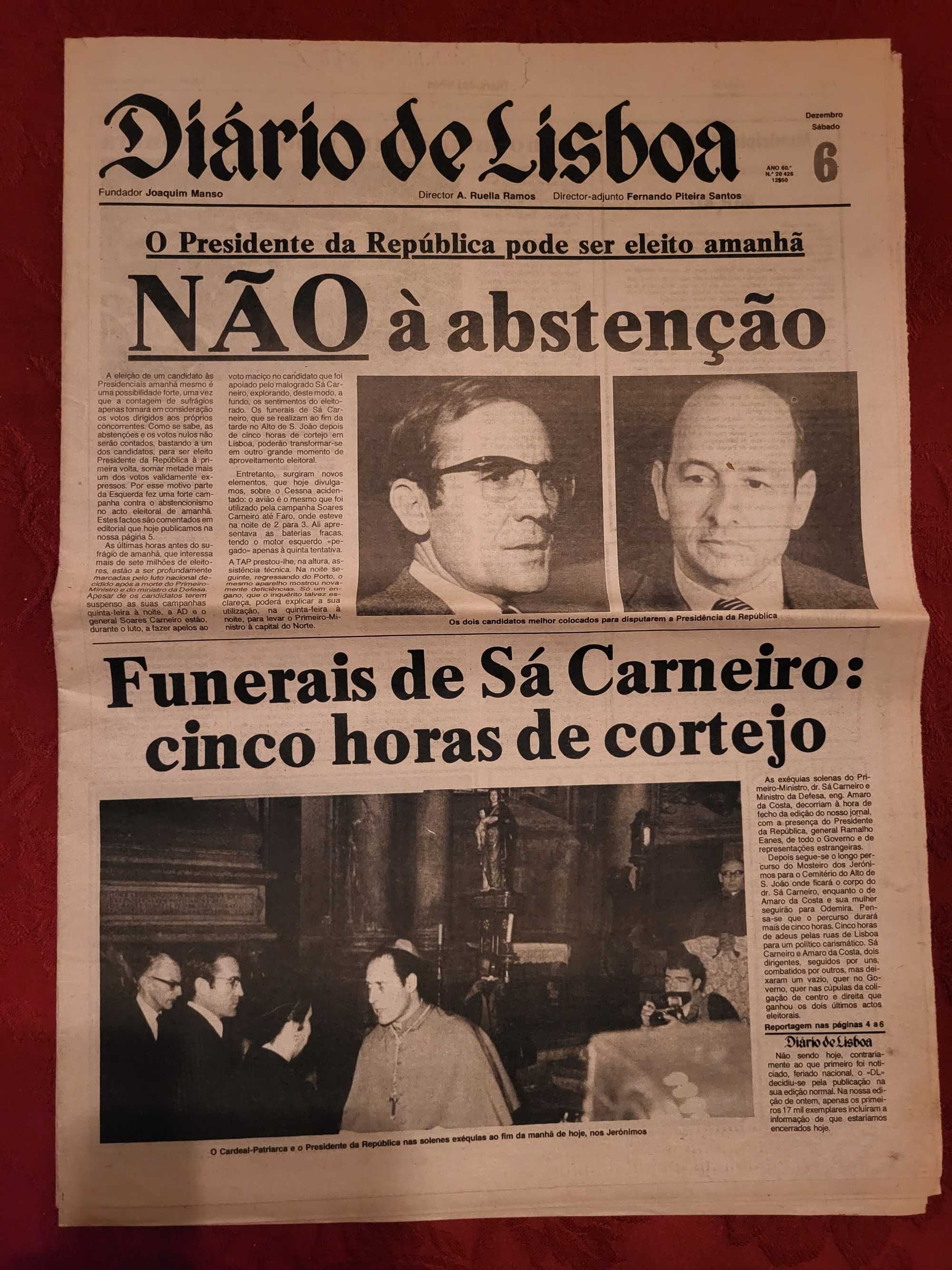 Jornais morte de Sá Carneiro (quatro)