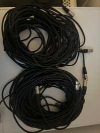 Komplet 10 kabli mikrofonowych 9m kabel mikrofonowy