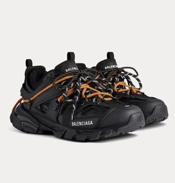 Мужские Balenciaga Track Trail Laces Black Orange (NEW IN BOX)