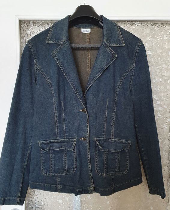 Jeansowa kurtka damska, jesienno-wiosenna, L, 40