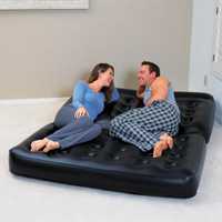Двуспальный надувной диван трансформер Bestway 75056 с электронасосом
