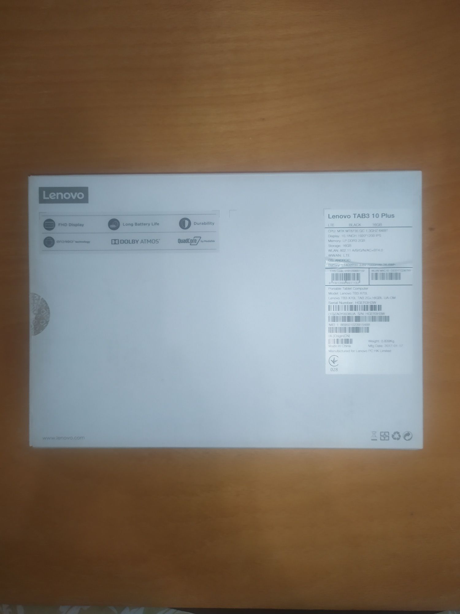 Планшет lenovo tab 3 10 plus