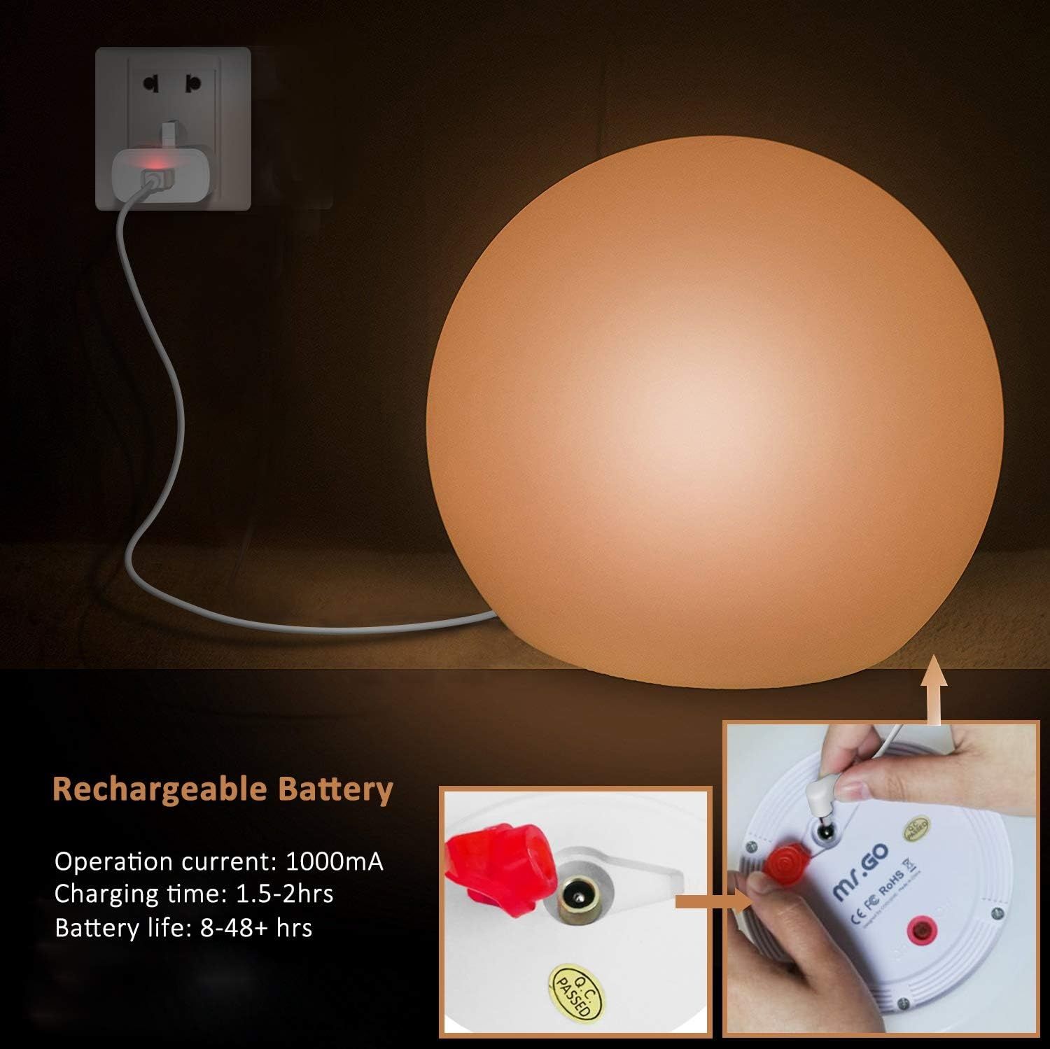 MR GO LED Ball Lampa kula 20 cm RGB
