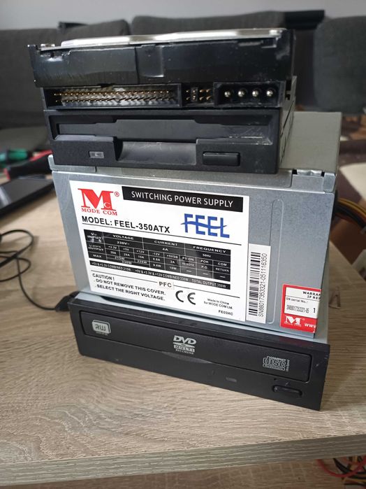 Podzespoły retro PC HDD FDD DVD Zasilacz