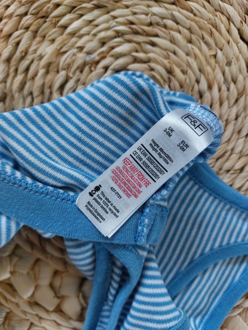Zestaw 2-pack body bez rękawów w paski • r. 62