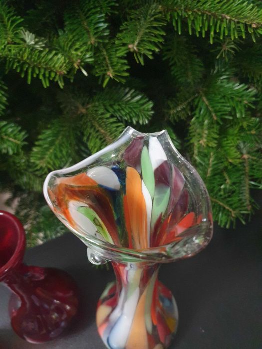 wazon wazony PRL szkło kolorowe razem lub pojedynczo