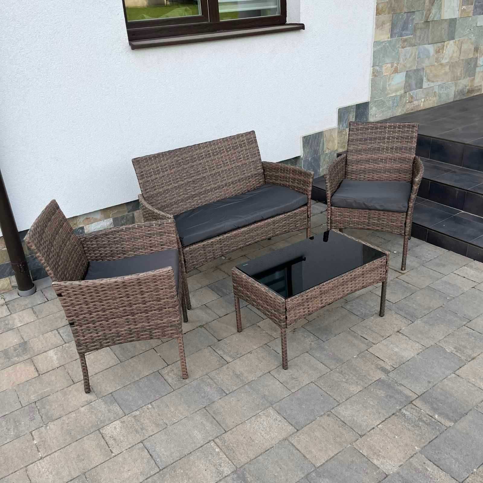 Набір садових меблів стіл +2 крісла + диван Комплект балконних меблів