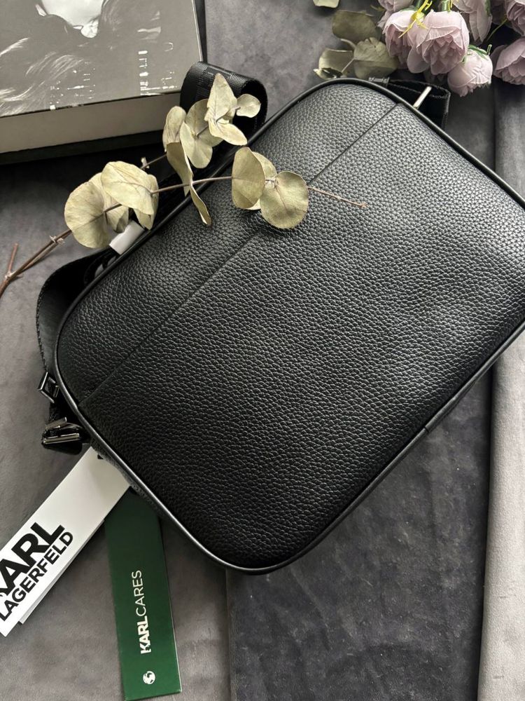 Шкіряна сумка чоловіча Karl L. Crossbody подарунок чоловіку