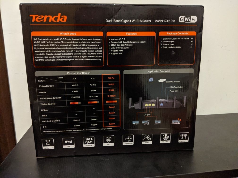 Tenda AX1500 RX2 Pro маршрутизатор роутер Router