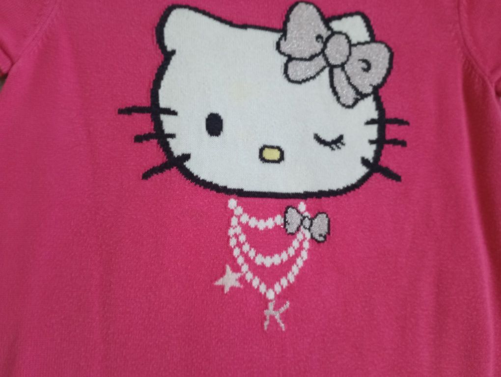 Sukienka dzianinowa Hello Kitty r. 122-128