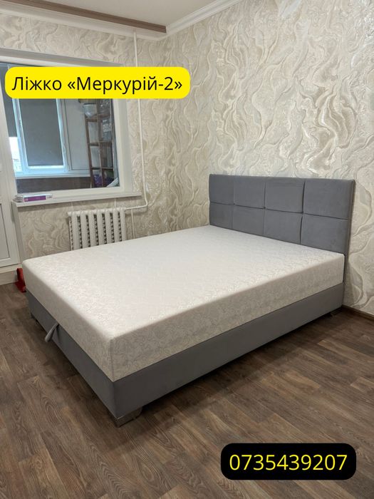 Ліжко двоспальне з підйомним механізмом разом з матрацом та нішею