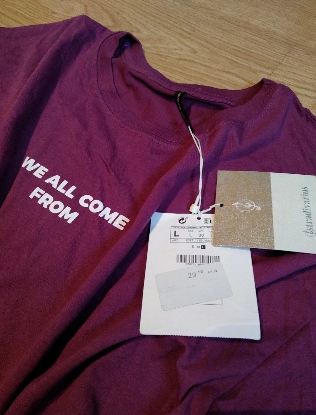Nowy krótki t-shirt crop top Stradivarius r. L