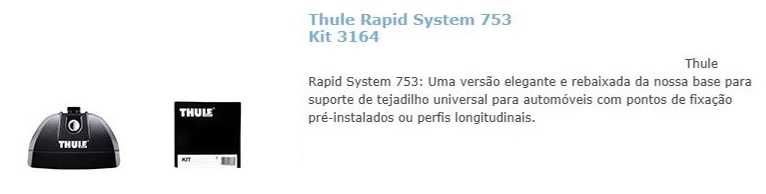 THULE Rapid System 753 + Kit3164 - Para Jeep Compass >2017