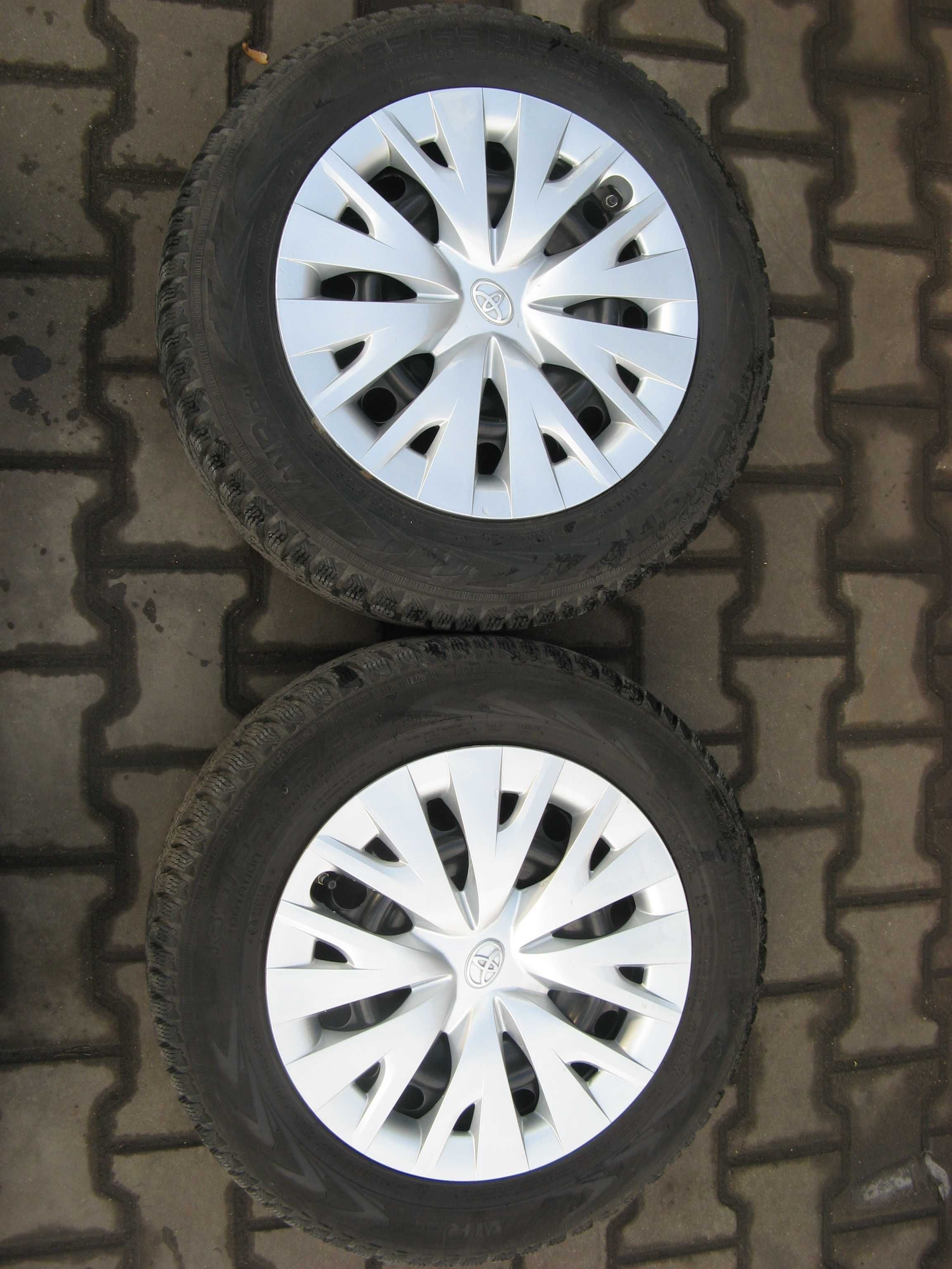 FELGI, Koła 15" 5x100,185/65R15 Nokian,TPMS Kołpaki TOYOTA Yaris XP210