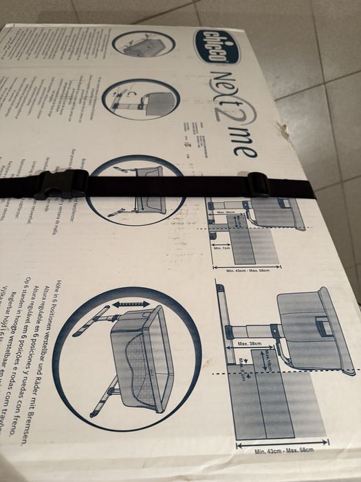 Chicco Next2Me łóżeczko dostawne szare