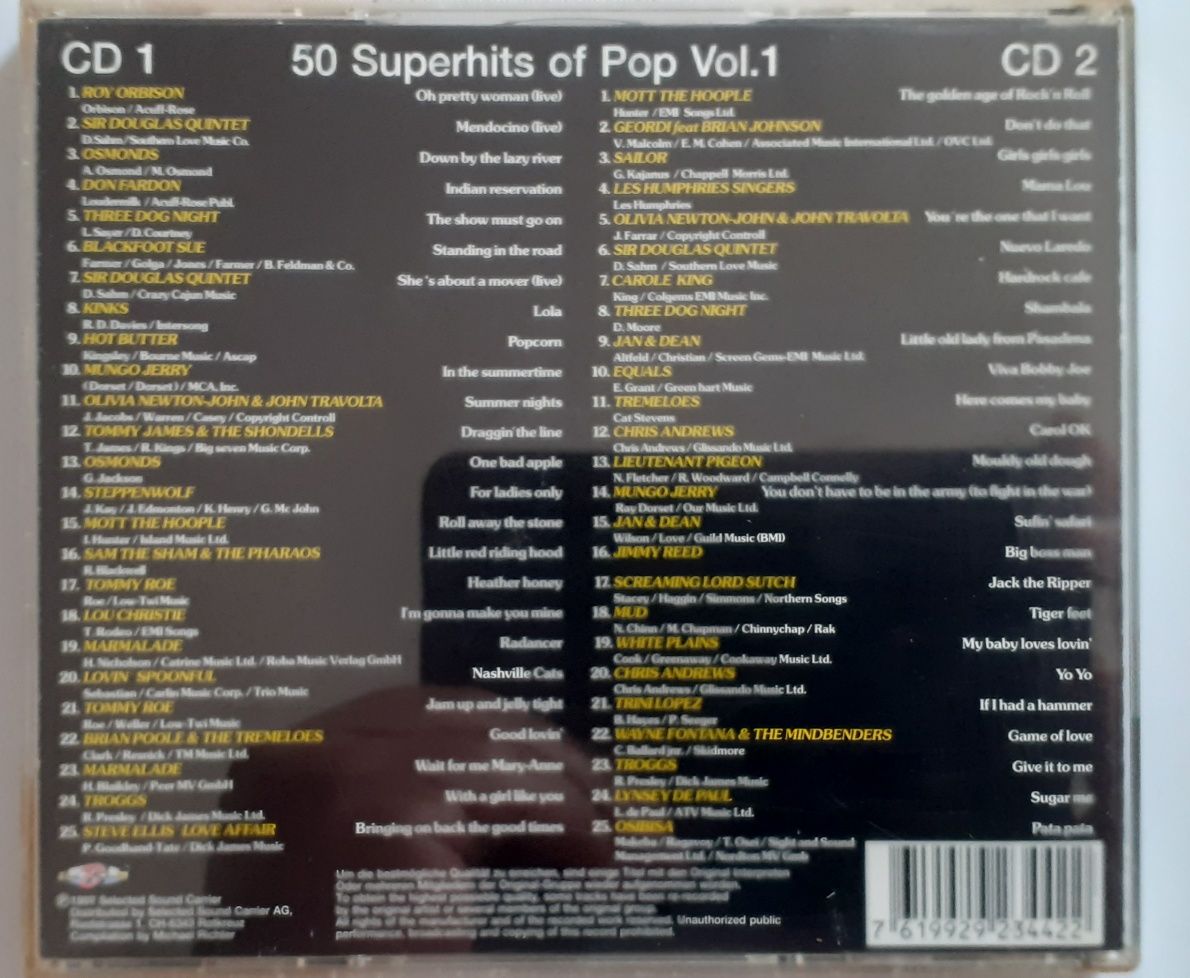 2 x CD - 50 Superhits of Pop vol. 1