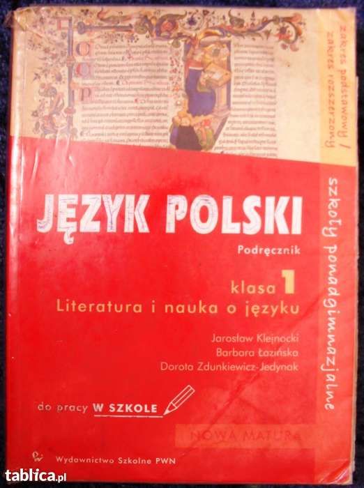 Język polski - klasa 1 (2 książki); Literatura i nauka o języku; PWN