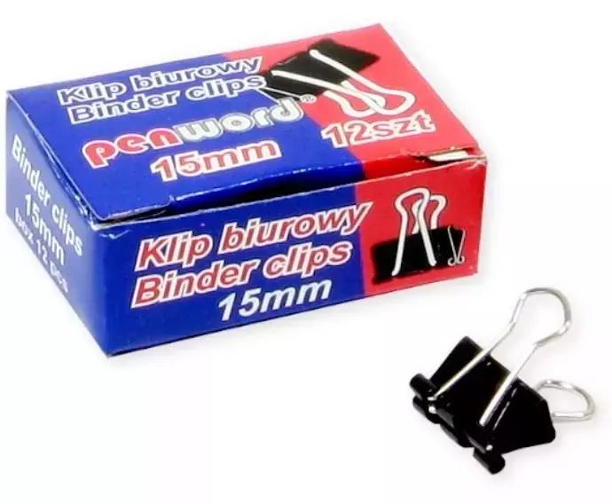 Klip biurowy 15mm (12szt). Penword. Nowy Produkt