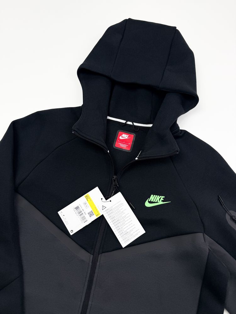 Оригінал! Чоловіче Зіп Худі Nike Tech Fleece сіро-чорне (S/L) / Нове!