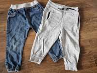 Spodnie 2 sztuki miękkie jeansy i dresy reserved 92