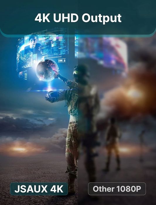 JSAUX 4K Adapter DisplayPort na HDMI Szary