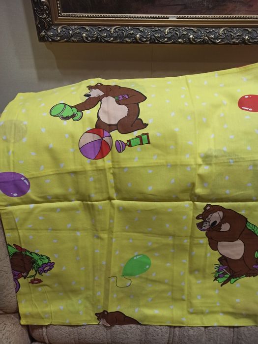 Комплект постільної білизни, дитяй 1,5 "Маша та ведмідь"