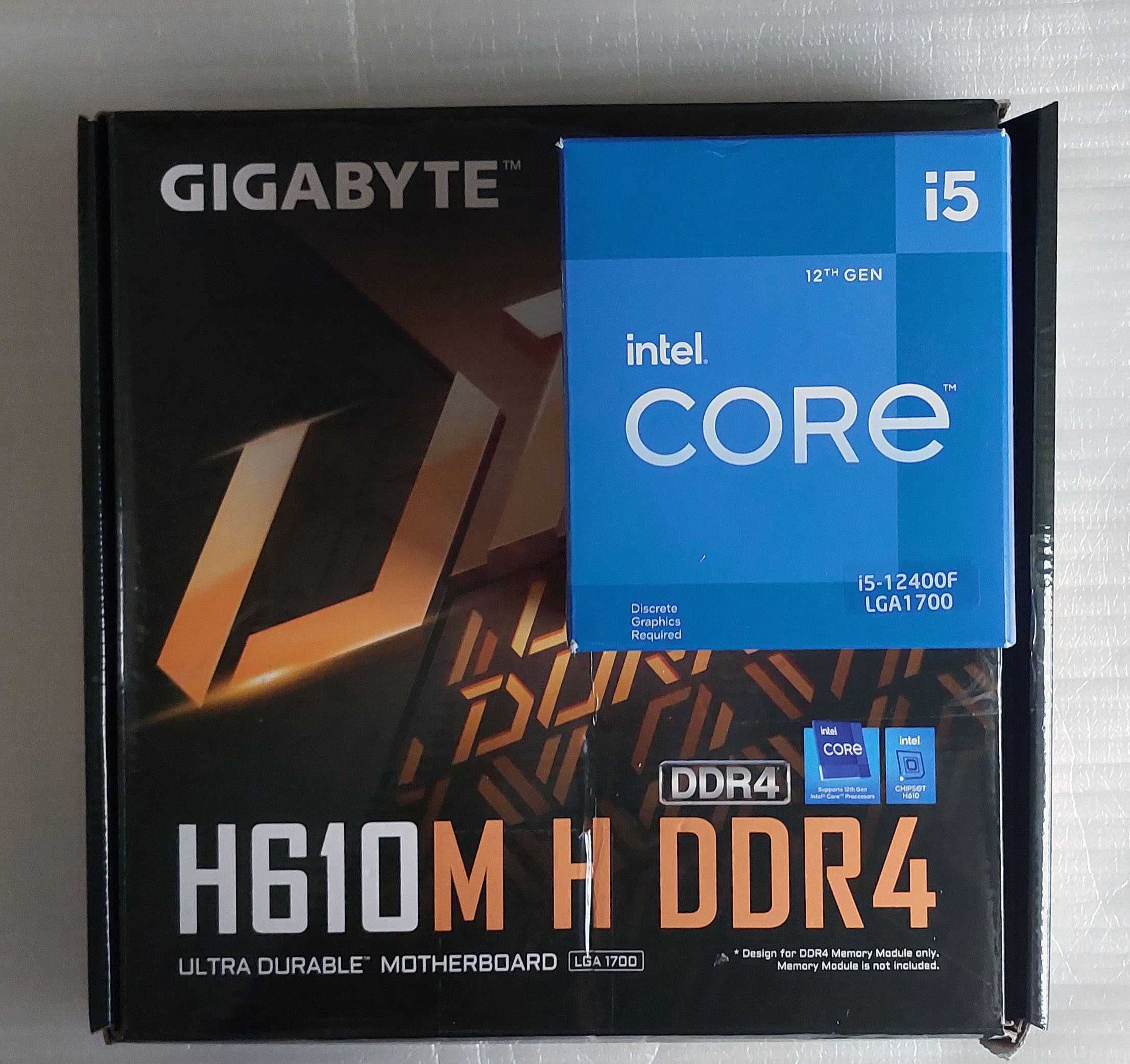 Płyta główna Gigabyte H610M H DDR4 , Procesor Core i5-12400F