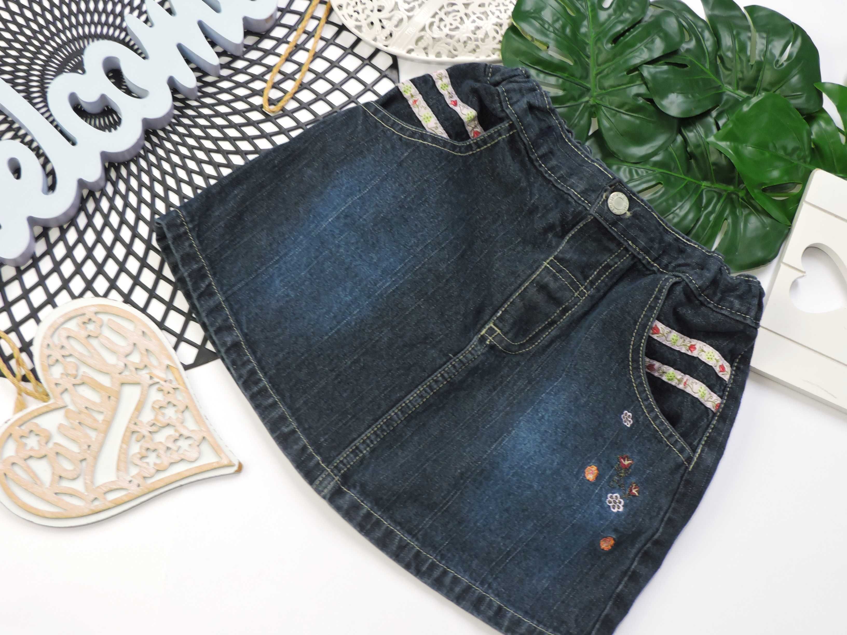 Name It - spódniczka jeans hafty r 98