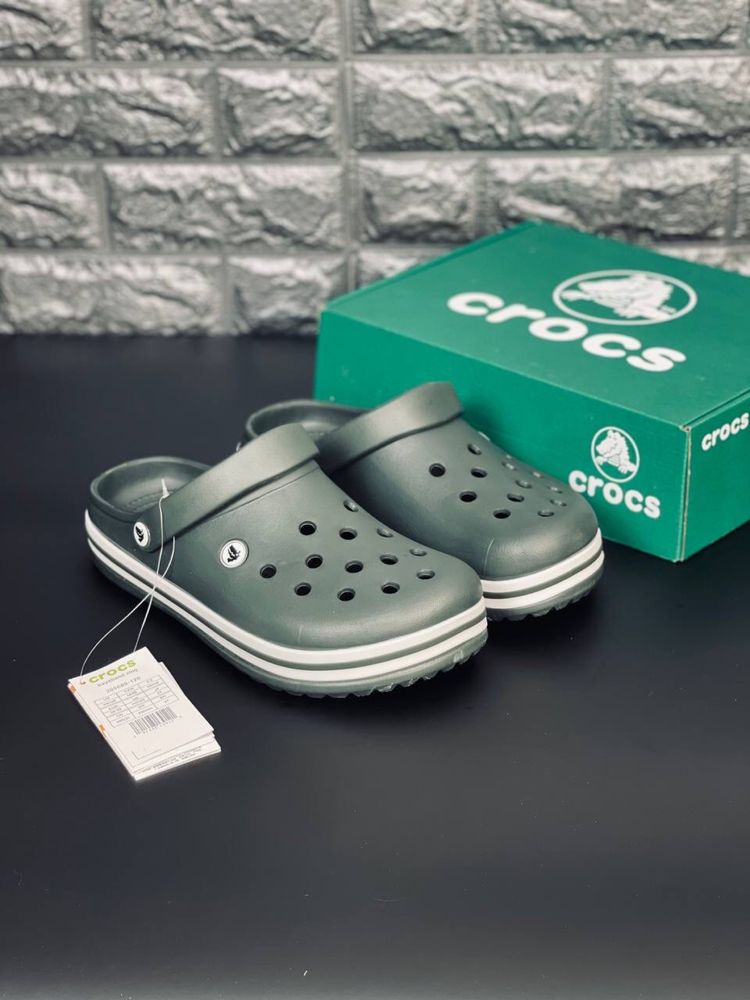 Мужские Crocs Green Army шлепанцы Пляжные сабо кроксы 36-46