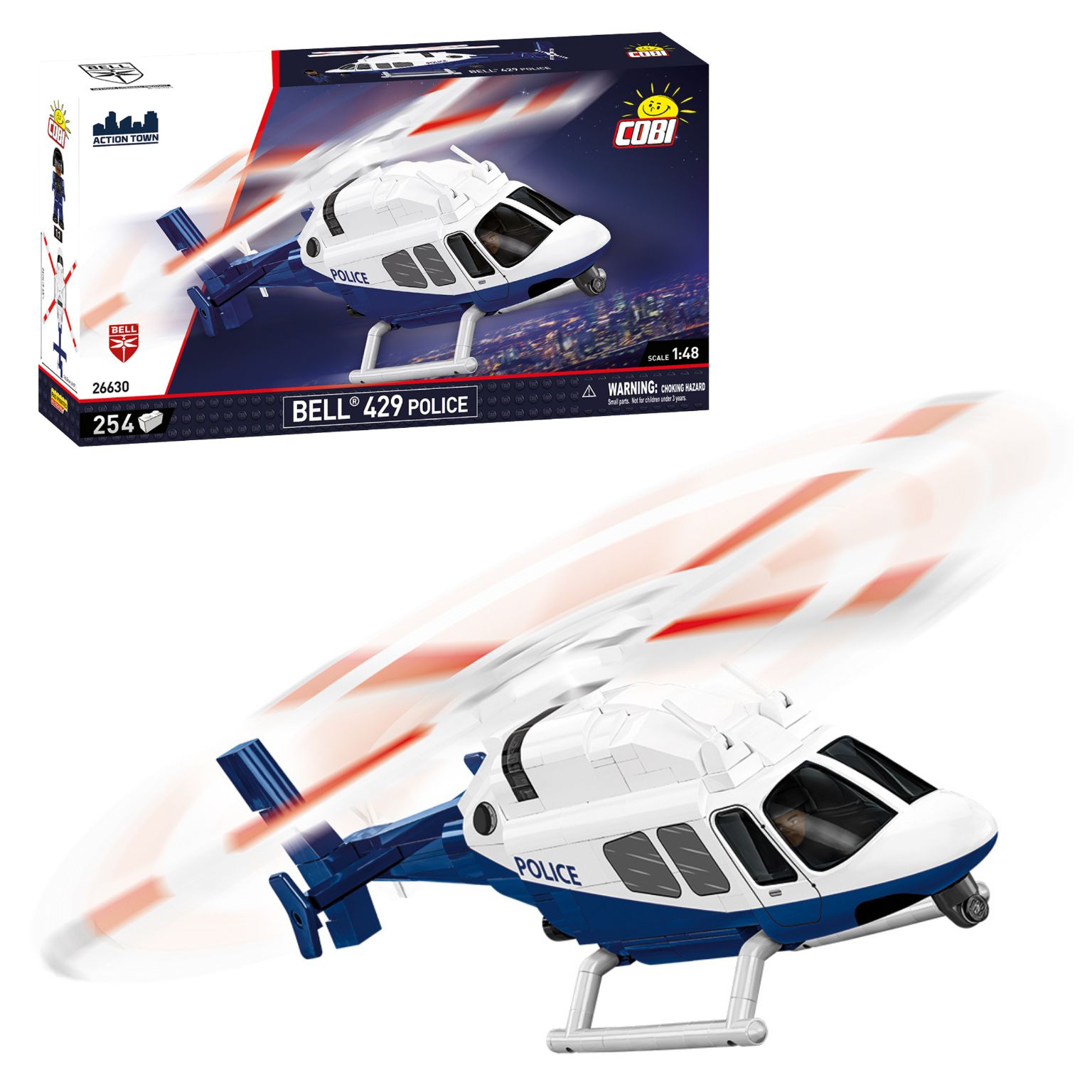 Klocki Cobi 26630 Helikopter Model Bell 429- Police Action Town 254 El