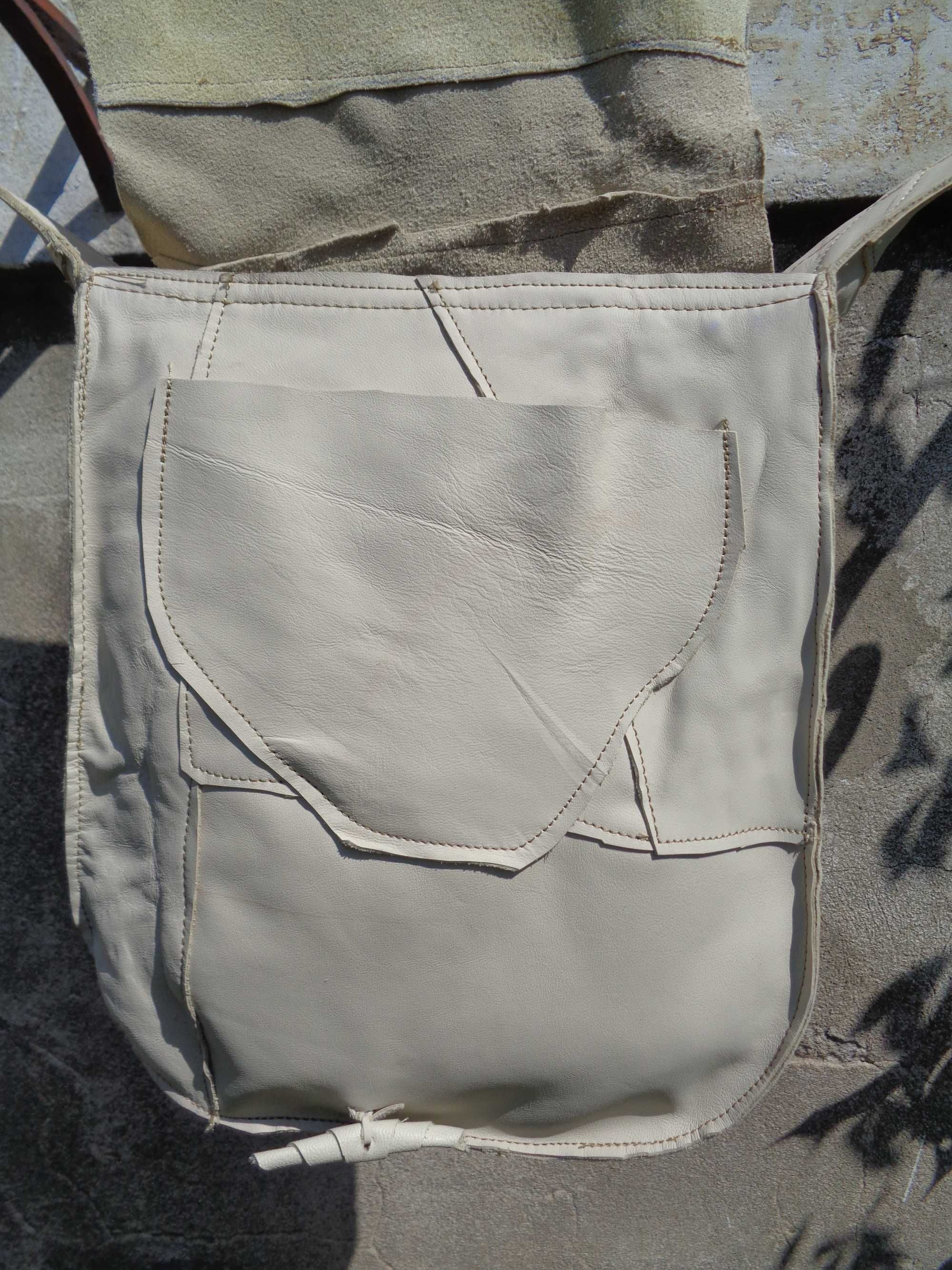 Artystyczna torebka skórzana z jarzębiną i dudkiem. Handmade