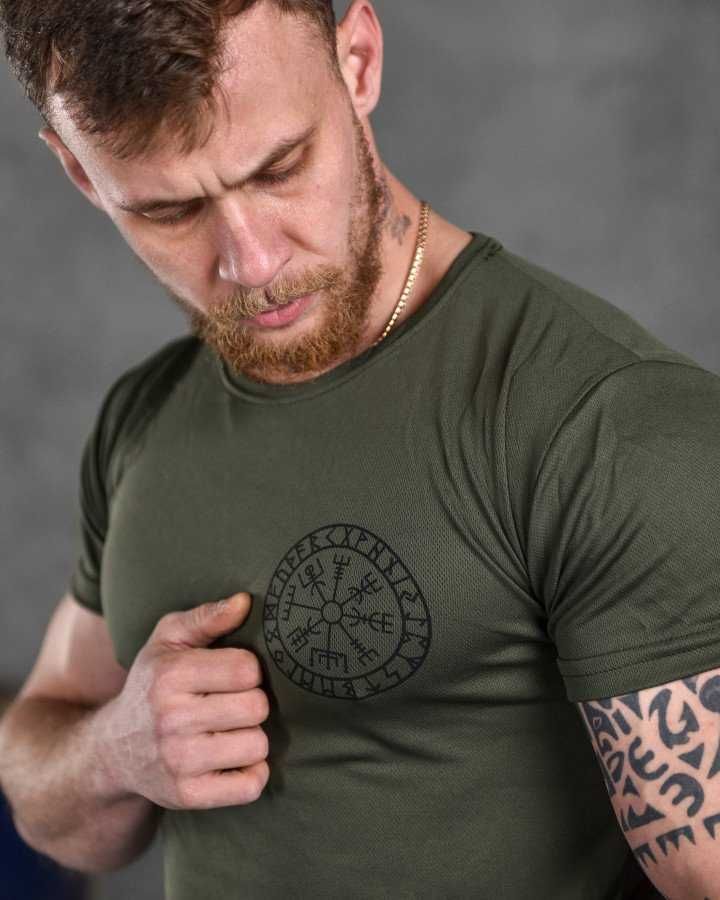 Тактическая потоотводящая футболка Odin руны