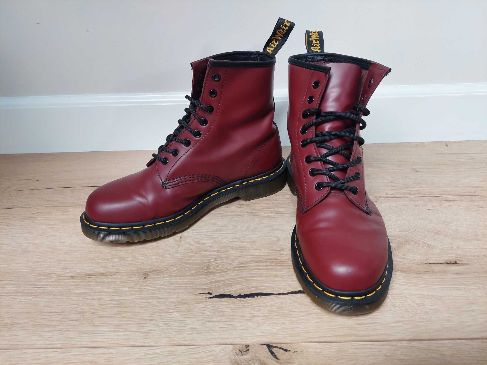 Buty Glany Dr. Martens 1460 Cherry Red Bordowe