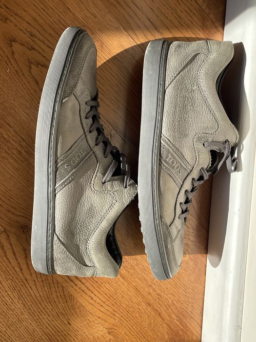 Чоловічі шкіряні високі кеди TODS сірого кольору 43 розмір (Italy)